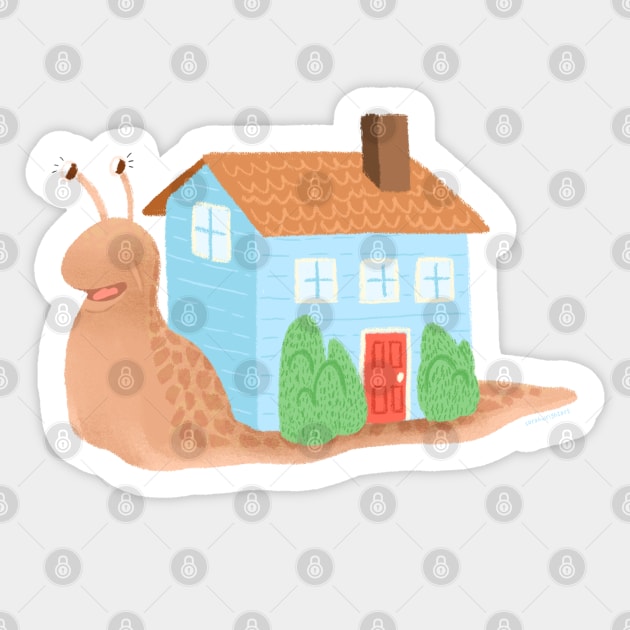 Snail House Sticker by SarahWrightArt